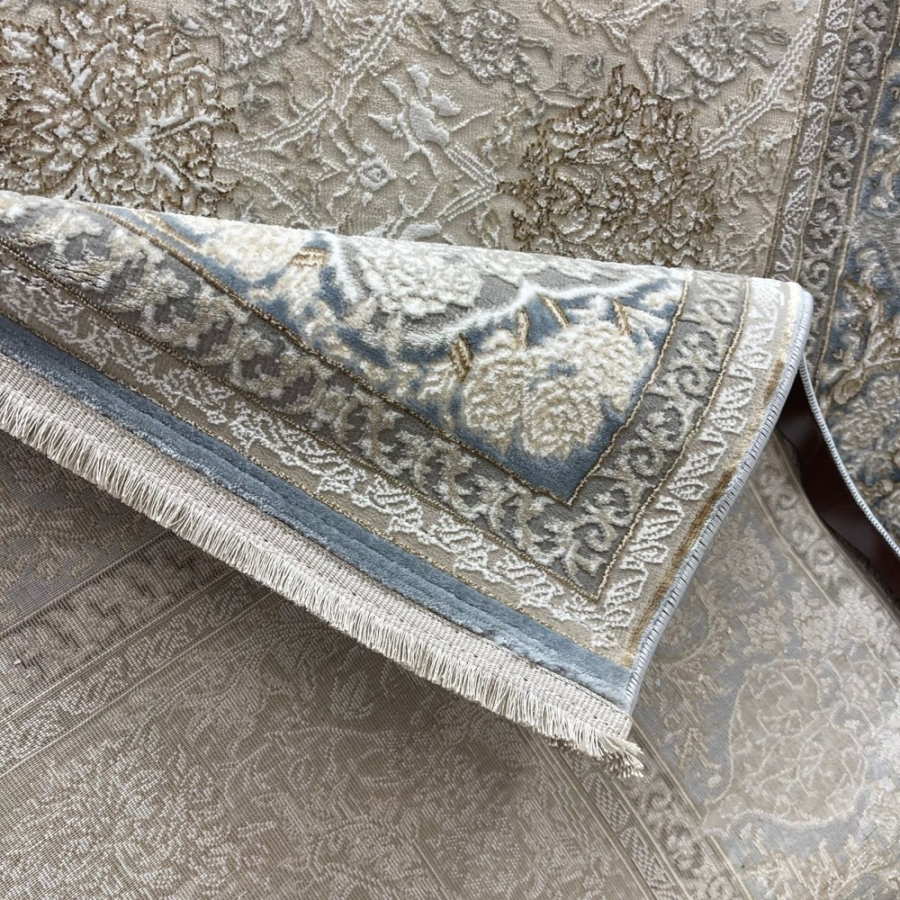 سجاد ميرال تركي كلاسيك EO15A كريم سماوي مقاس 50*80