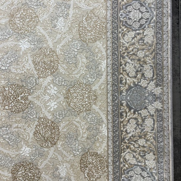 Miral Turkish Classic Rug EO15A dark gray cream Size 400*700