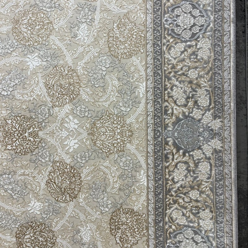 Miral Turkish Classic Rug EO15A dark gray cream Size 500*600