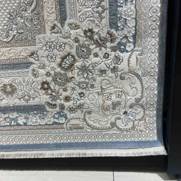 سجاد ميرال تركي كلاسيك EK26A كريم رصاصي فاتح مقاس 100*400