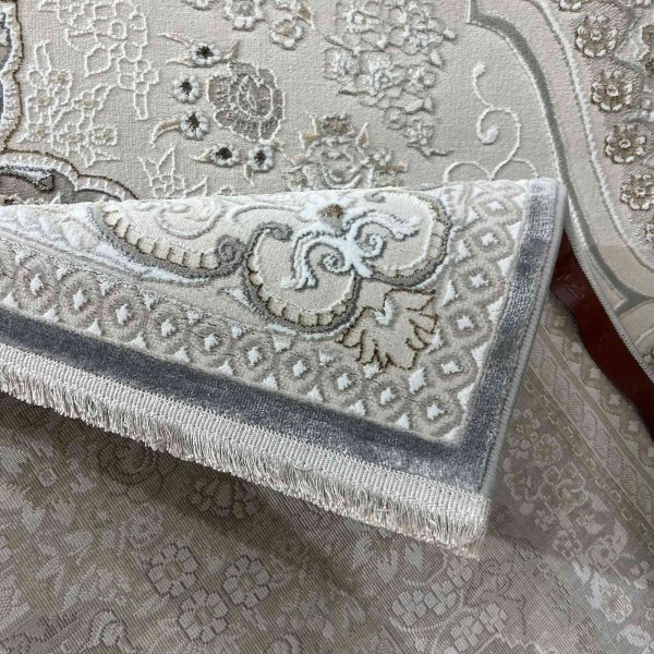 Miral Turkish Classic Rug EK26A cream Dark grey Size 500*600