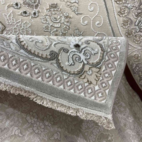 سجاد ميرال تركي كلاسيك EK26A كريم رصاصي مقاس 100*400