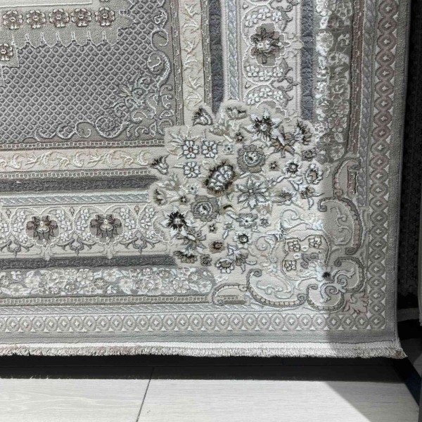 سجاد ميرال تركي كلاسيك EK26A كريم رصاصي مقاس 100*400