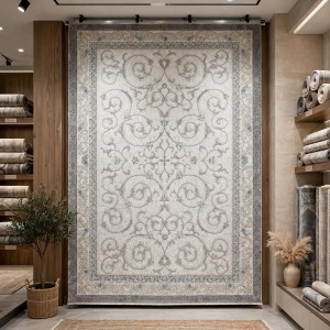 سجاد تركي نرجس نقش فرنسي 31829A رصاصي مقاس 150*220