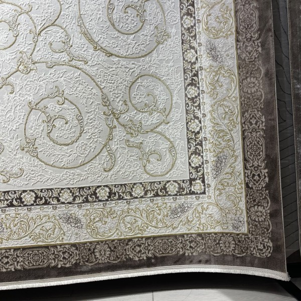 سجاد تركي نرجس نقش فرنسي 31829A بني مقاس 150*220