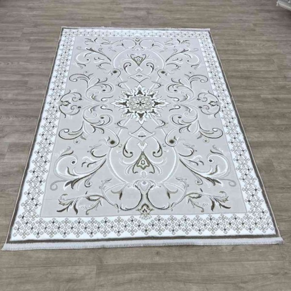 سجاد تركي نرمين نقش فرنسي AM77A كريم بيج مقاس 250*350