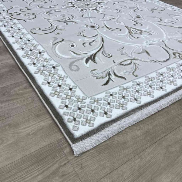 سجاد تركي نرمين نقش فرنسي AM77A كريم بيج مقاس 250*350