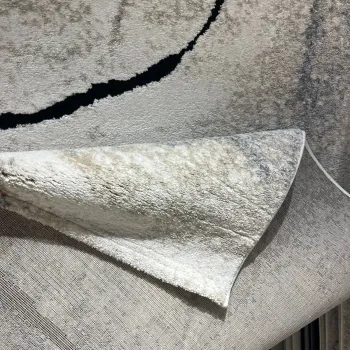 سجاد اوبرا تركي HD24A ابيض رصاصي غامق مقاس 50*80
