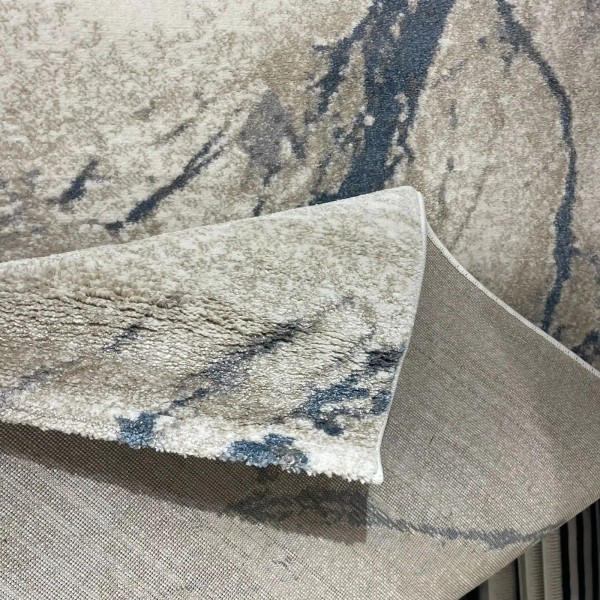Turkish Opera Carpet HD33A White Blue Size 150*220