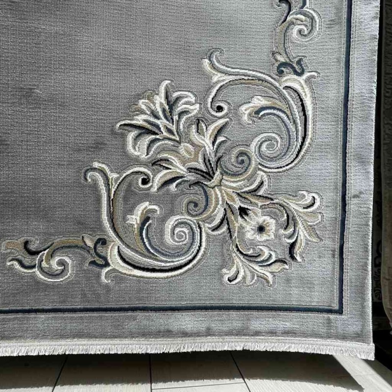 Turkish rugs Paris 32126A gray size 80*150