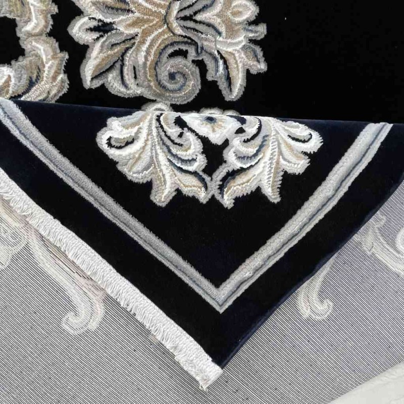 Turkish rugs Paris 32126A navy size 50*80