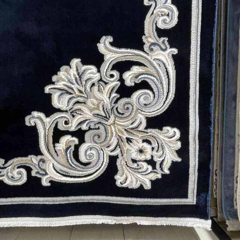 Turkish rugs Paris 32126A navy size 50*80