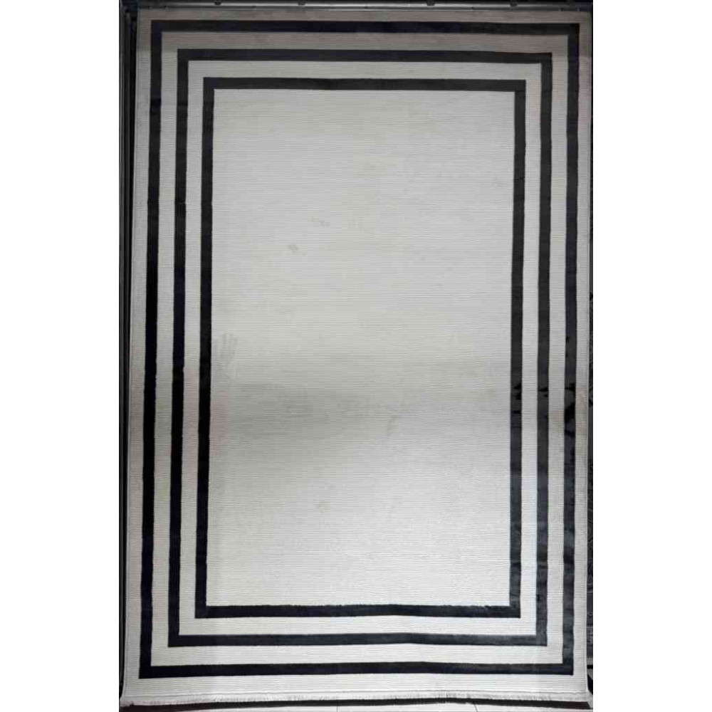 سجاد تركي برواز مودرن 42 ابيض اسود مقاس 300*400