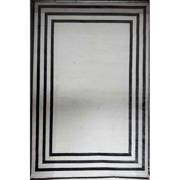 سجاد تركي برواز مودرن 42 ابيض اسود مقاس 150*220