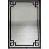 Turkish rug modern frame 43 white black size 100*200
