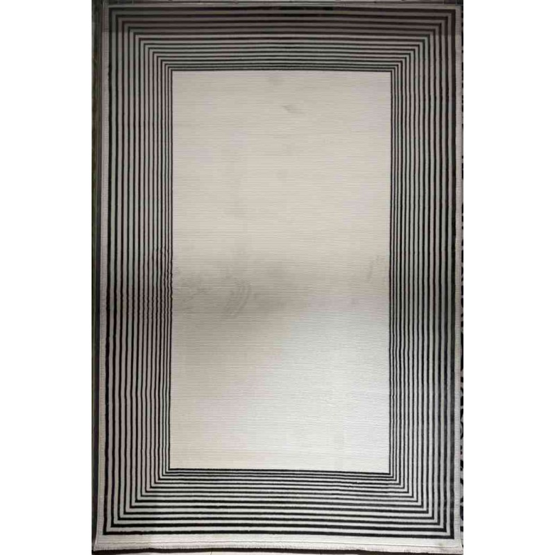 Turkish rug modern frame 44 white black size 200*300