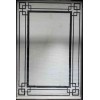 Turkish rug modern frame 76 white black size 100*200
