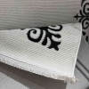 Turkish rug modern frame 76 white black size 100*200