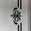 Turkish rug modern frame 76 white black size 100*200