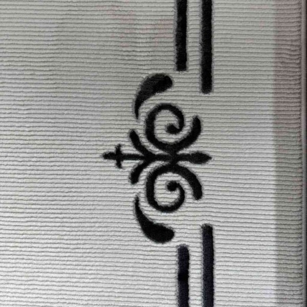 Turkish rug modern frame 76 white black size 100*200
