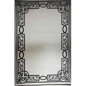 Turkish rug modern frame 78 white black size 200*300