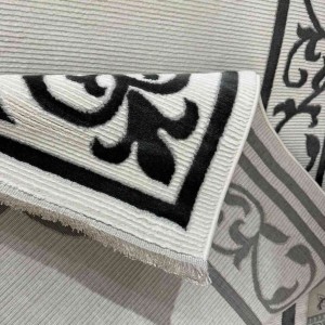 Turkish rug modern frame 78 white black size 200*300