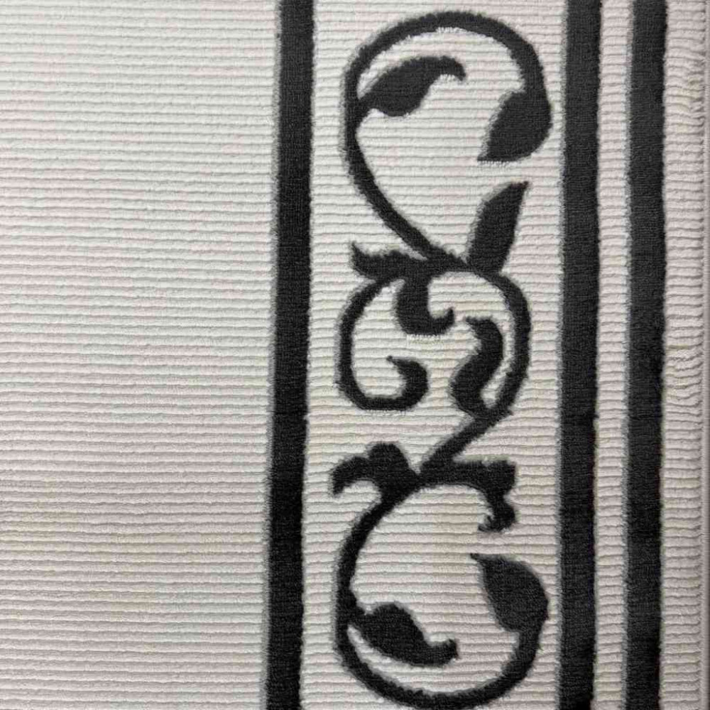 سجاد تركي برواز مودرن 78 ابيض اسود مقاس 300*400
