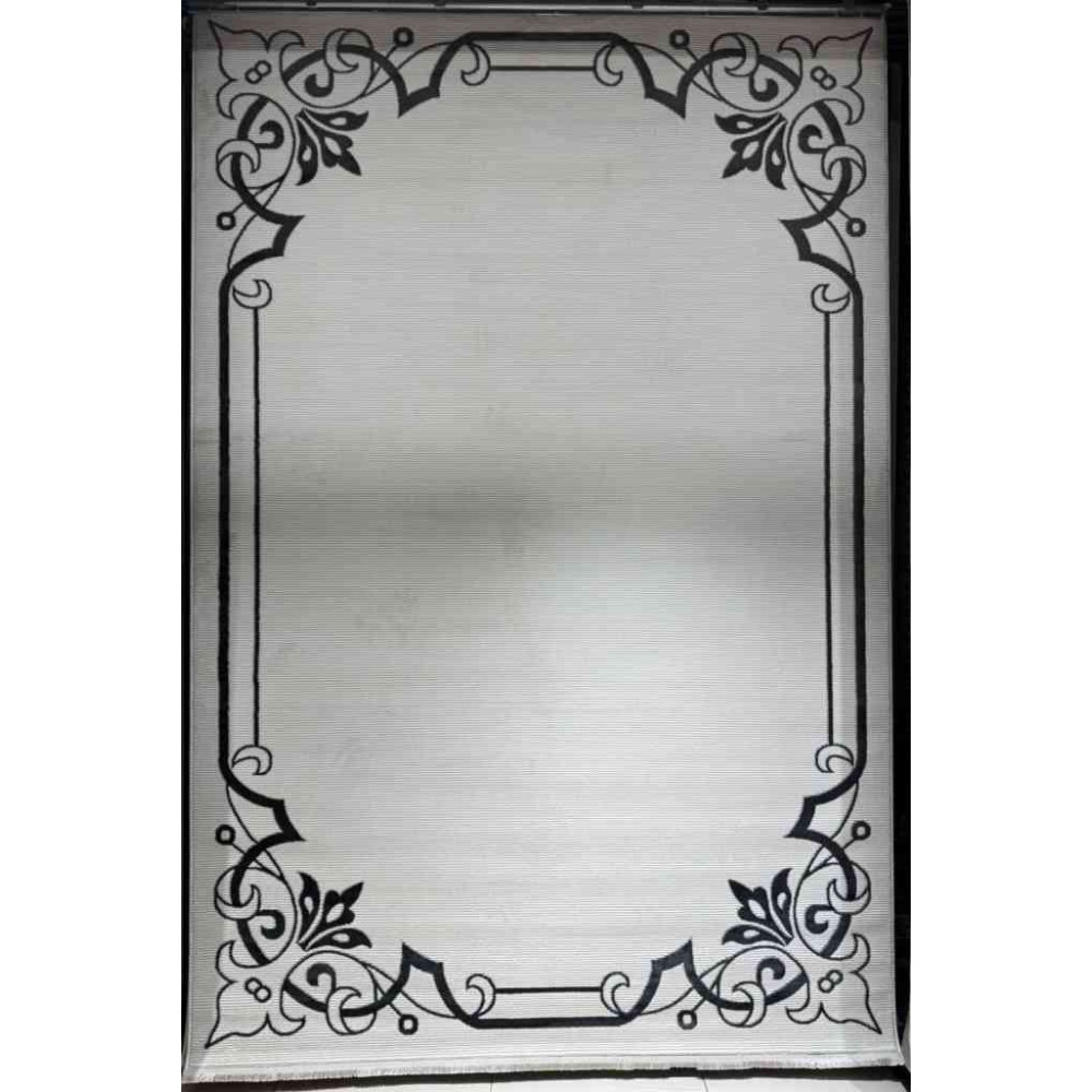 سجاد تركي برواز مودرن 80 ابيض اسود مقاس 50*80