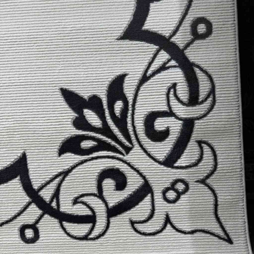 سجاد تركي برواز مودرن 80 ابيض اسود مقاس 50*80