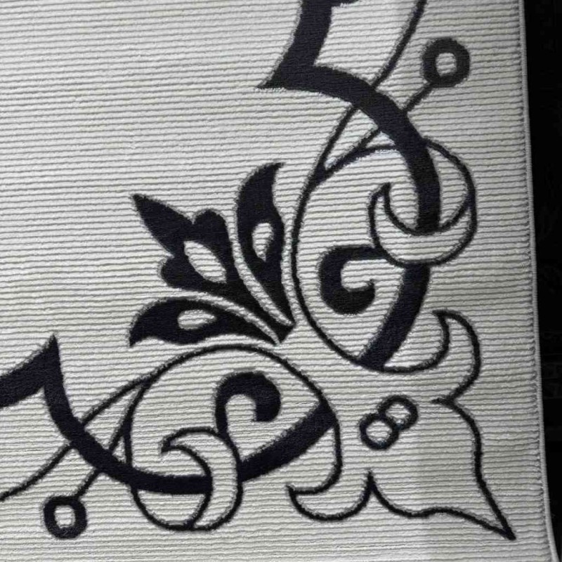 Turkish rug modern frame 80 white black size 200*300