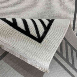 سجاد تركي برواز مودرن 83 ابيض اسود مقاس 50*80