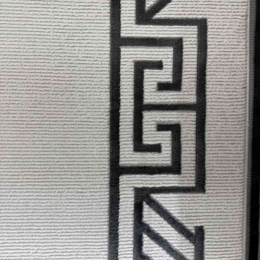 سجاد تركي برواز مودرن 83 ابيض اسود مقاس 50*80