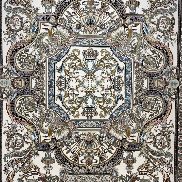 سجاد ايراني سيلا 90145 كريم فاتح مقاس 400*600
