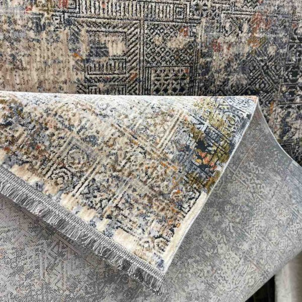Turkish Bohemian Techno Rug KO41A Beige Multi Size 100*300