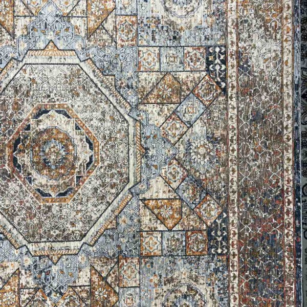 سجاد بوهيمي تركي تكنو KO63B بيج مولتي مقاس 100*200