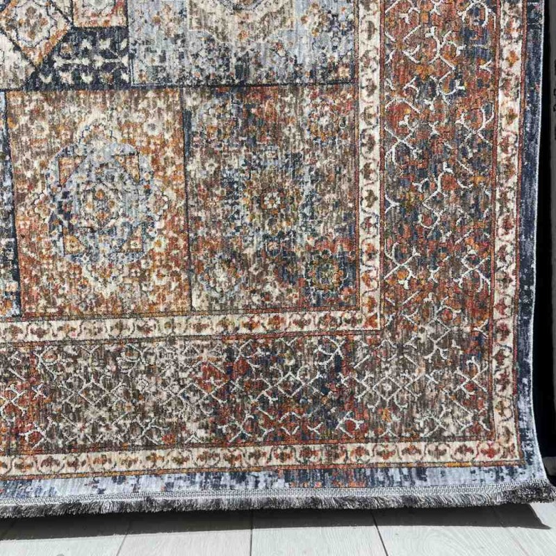 Turkish Bohemian Techno Rug KO63B Beige Multi Size 80*150