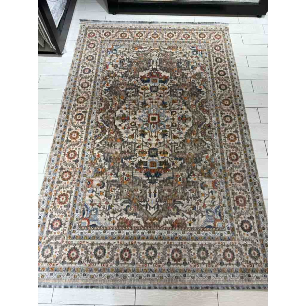 سجاد بوهيمي تركي تكنو KO66A بيج مقاس 80*150