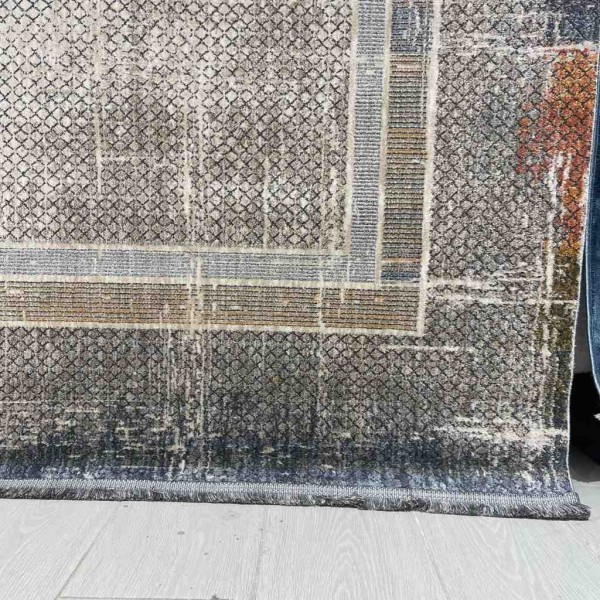 Turkish Bohemian Techno Rug KO67A beige multi Size 100*300