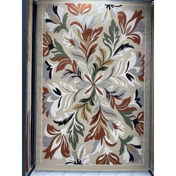 Turkish rug ANATOLIA French pattern D0036 Light beige cream size 100x200