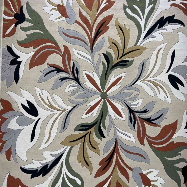 Turkish rug ANATOLIA French pattern D0036 Light beige cream size 100x200