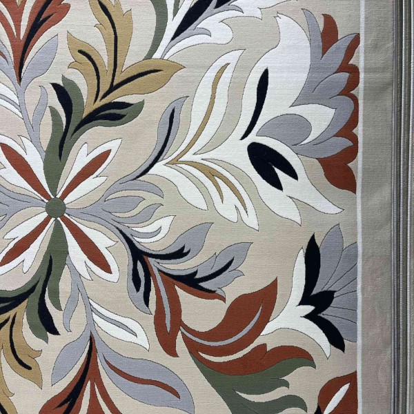 Turkish rug ANATOLIA French pattern D0036 Light beige cream size 100x200