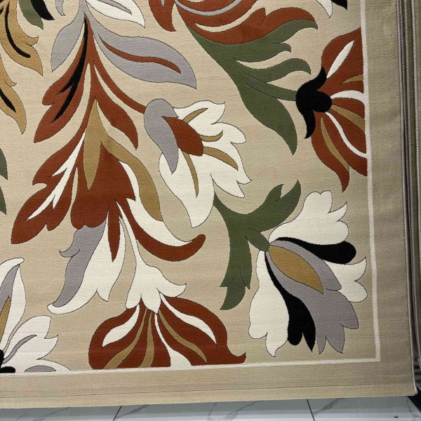 Turkish rug ANATOLIA French pattern D0036 Light beige cream size 100x200