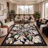 Turkish rug ANATOLIA French pattern D0034 ANTHRASIT COKME black size 100x200
