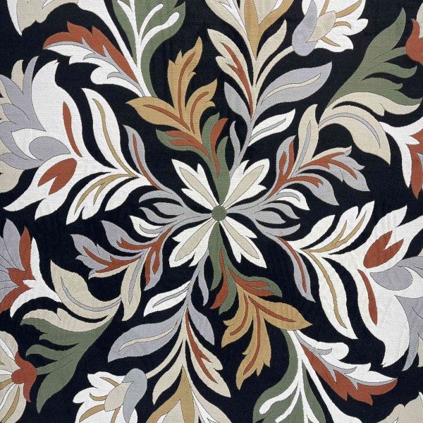 Turkish rug ANATOLIA French pattern D0034 ANTHRASIT COKME black size 100x200