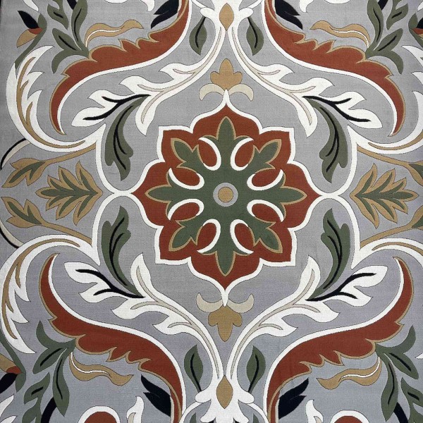 Turkish rug ANATOLIA French pattern D0036 GRAY COKME size 100x300