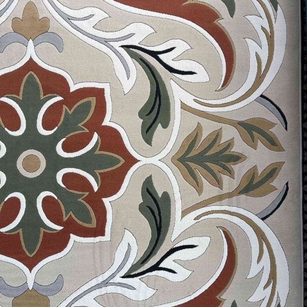 Turkish rug ANATOLIA French pattern D0036 Light beige cream size 50*80