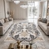 سجاد الهبه اناتوليا نقش فرنسي تركي D029B ابيض رصاصي مقاس 200*300