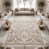 Anatolia Trend Collection Rug French-Turkish Design D030B white Light beig size 400*500