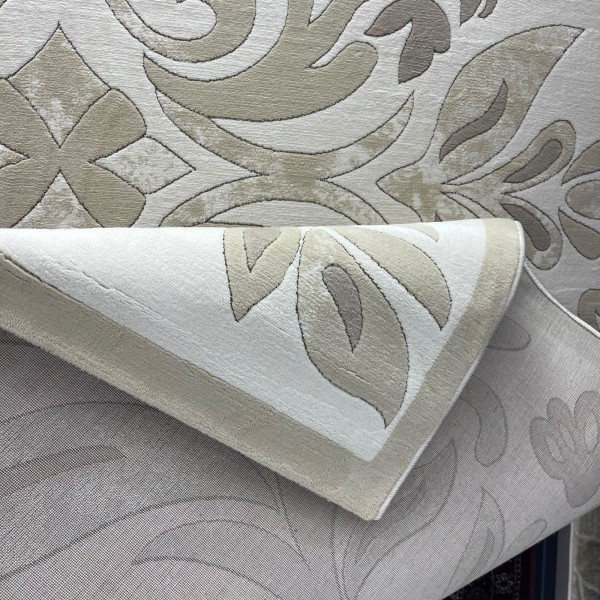 Anatolia Trend Collection Rug French-Turkish Design D030B white Light beig size 400*500