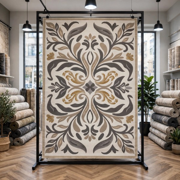 Anatolia Trend Collection Rug French-Turkish Design D030B white gray size 250*350
